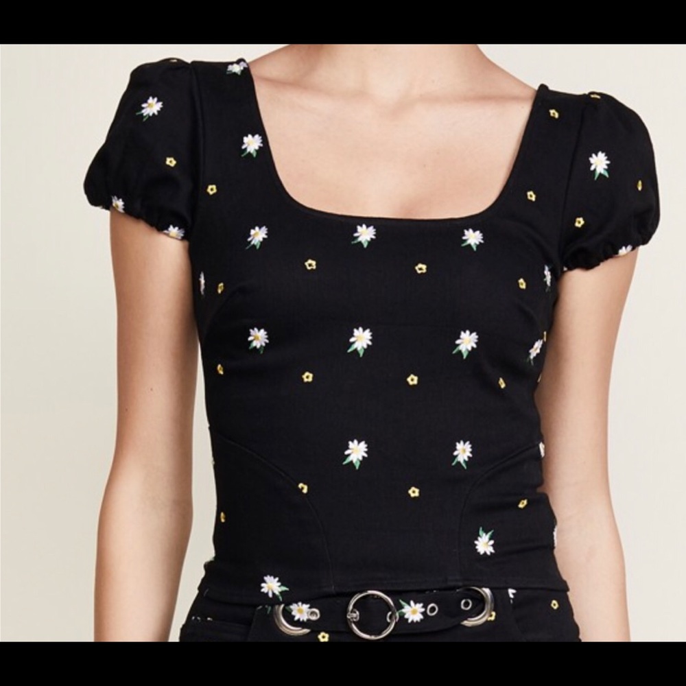 Miaou Kelly Cap Sleeve Top